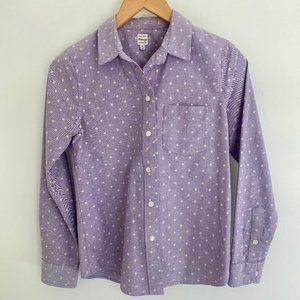 Madewell Lavender Polkadot Oxford